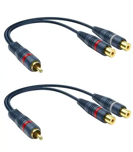 [3998547] 1 RCA Male To 2 RCA Female Spliter Cable 0.2 Meter