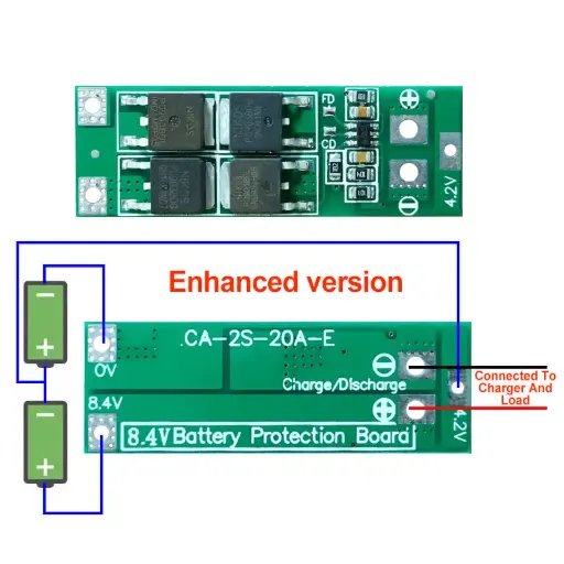 [1489614] 2S 20A 7.4V 8.4V 18650 Lithium Battery Protection Board Standard/Balance Diy Bms For 18650